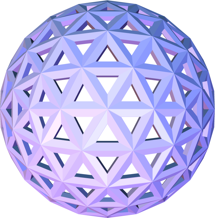 三角形格子紫色彩球立体几何