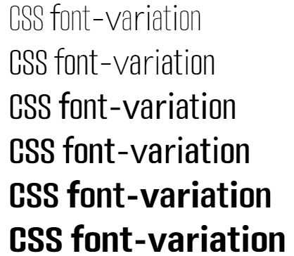 CSS font-variation 可变字体的魅力