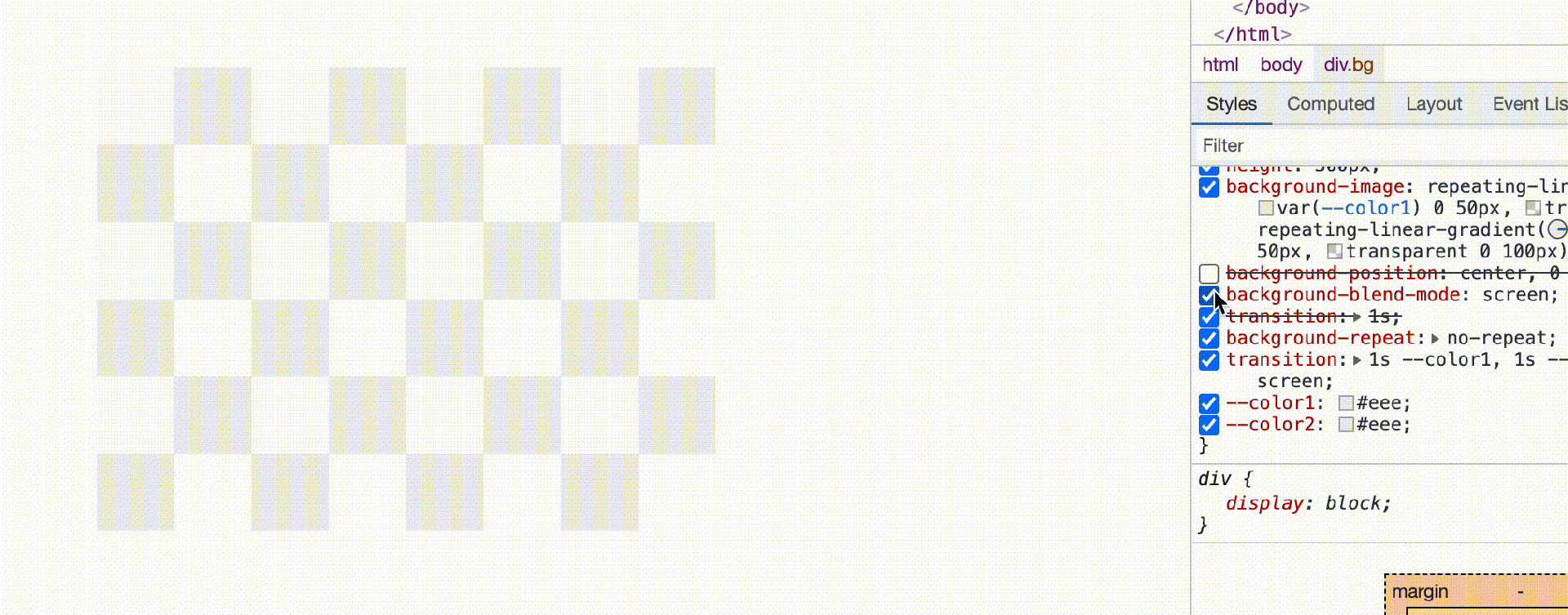 3种 CSS 绘制透明方格小技巧 3种 CSS 绘制透明方格小技巧